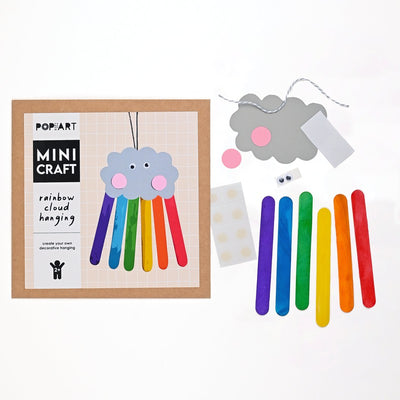 DIY Mini Craft for Kids - Rainbow Cloud Hanging