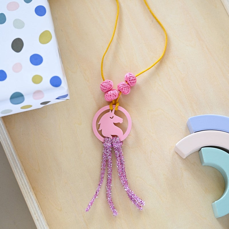 DIY Mini Craft for Kids - Unicorn Necklace