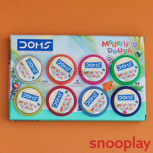 Modelling Clay Sets | 1 Set = 8 Colorful Clays, 1 Roller, 6 Stencils, 1 Spatula (3-8 Years)