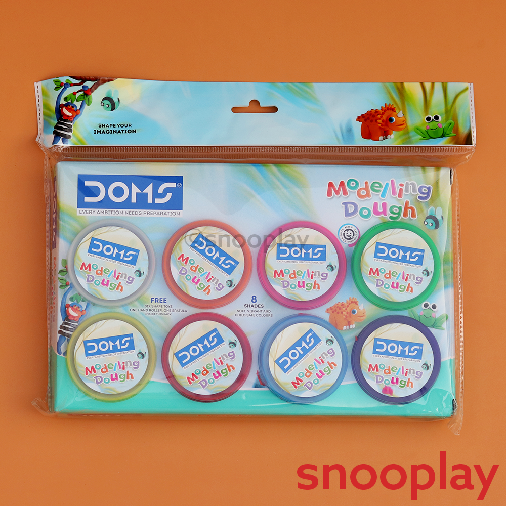 Modelling Clay Sets | 1 Set = 8 Colorful Clays, 1 Roller, 6 Stencils, 1 Spatula (3-8 Years)