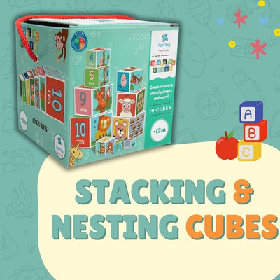 Stacking and Nesting Cubes (Educational  Brain Activity Toy)