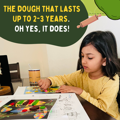 Dough Art Kit (12 Designs with 4 Colour Doughs)