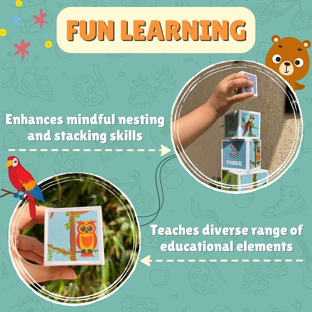 Stacking and Nesting Cubes (Educational  Brain Activity Toy)