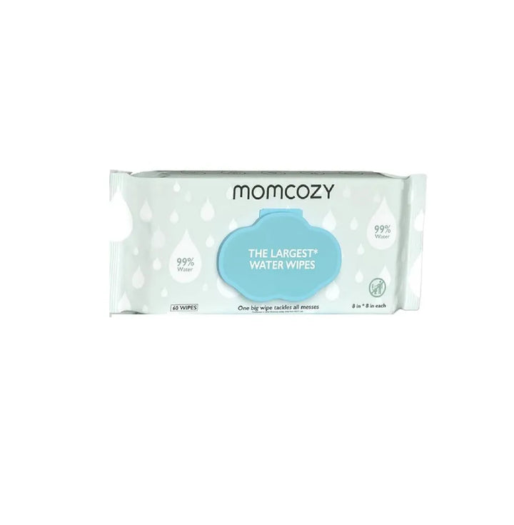 Momcozy 99% Water Baby Wipes - 60 Wipes (Extra Large Size)