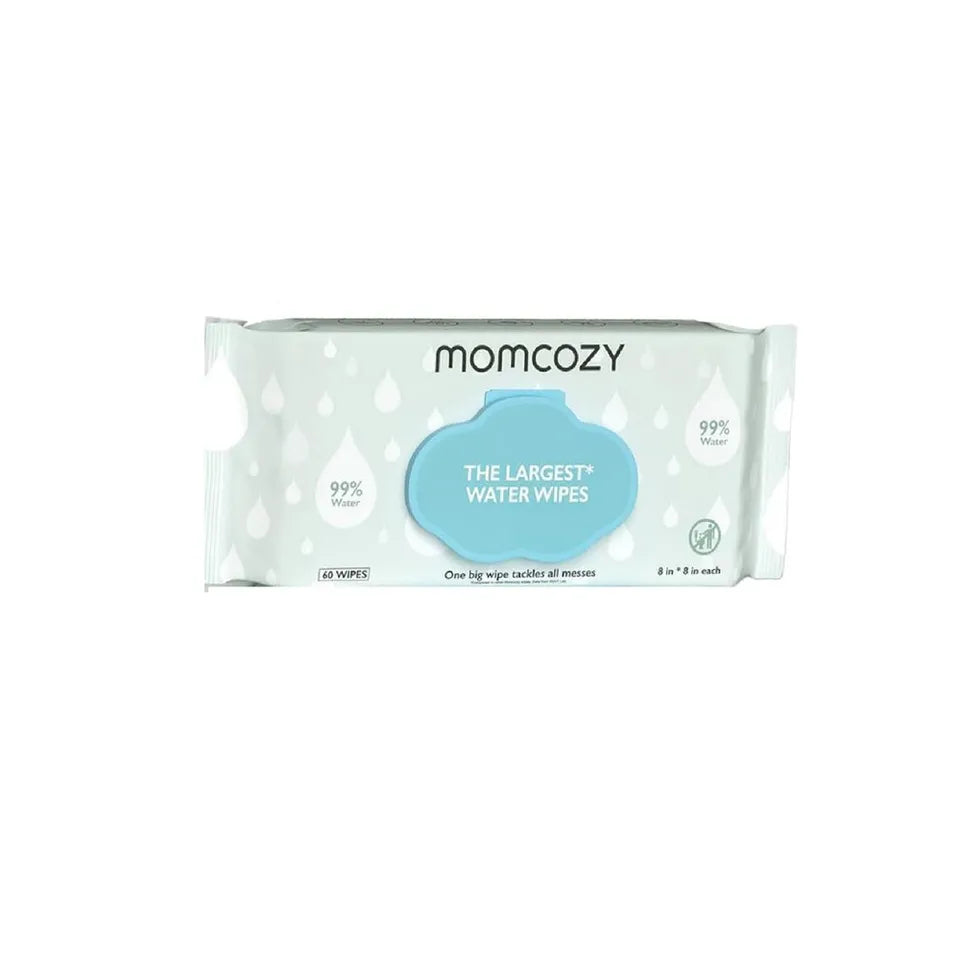 Momcozy 99% Water Baby Wipes - 60 Wipes (Extra Large Size)