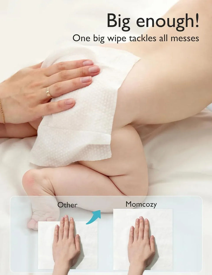 Momcozy 99% Water Baby Wipes - 60 Wipes (Extra Large Size)