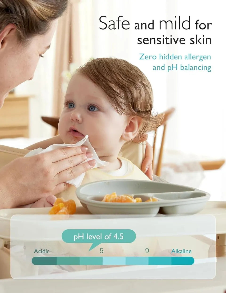 Momcozy 99% Water Baby Wipes - 60 Wipes (Extra Large Size)