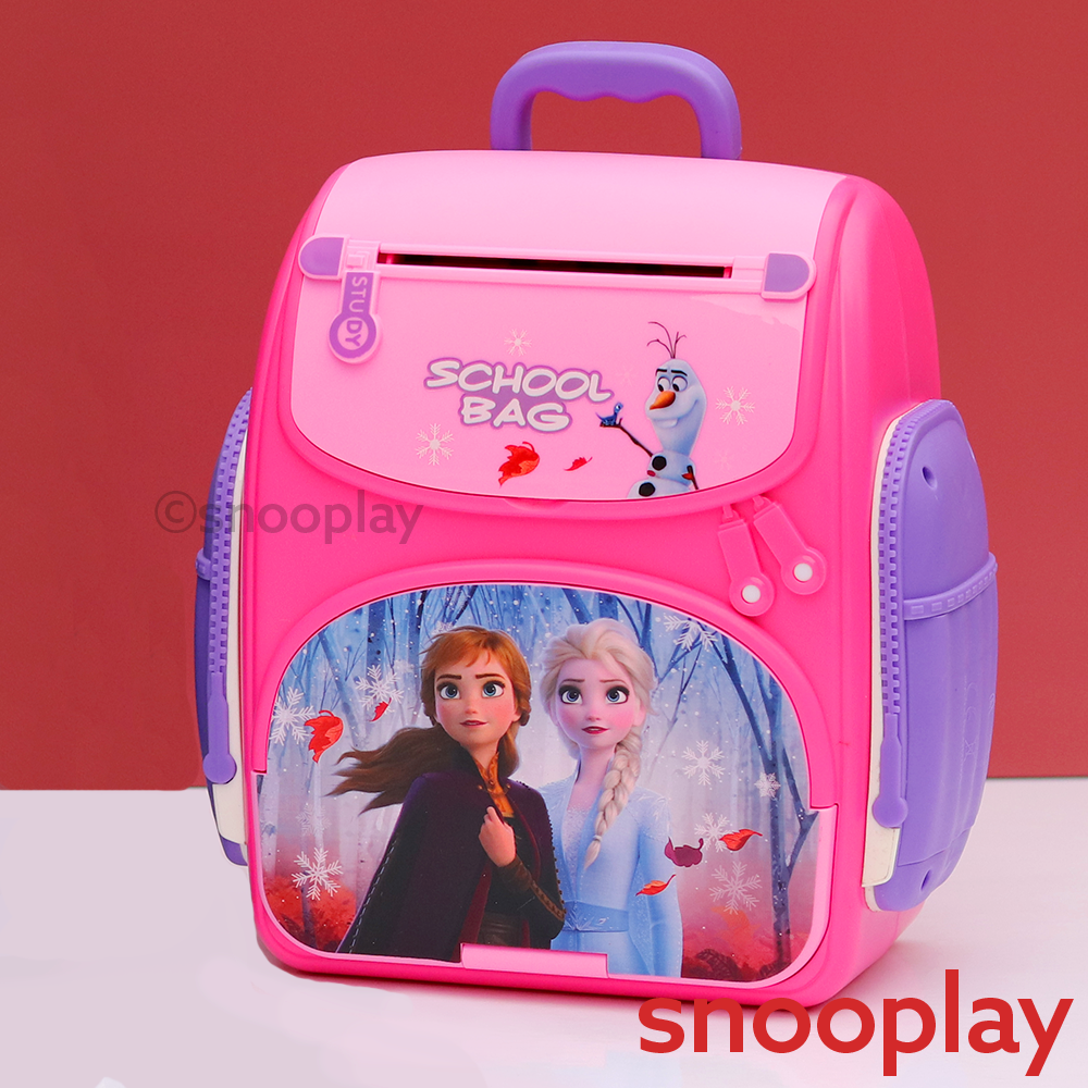 ATM Piggy Bank Money Machine as a School Bag with Finger Print Sensor simulation (Assorted Design)