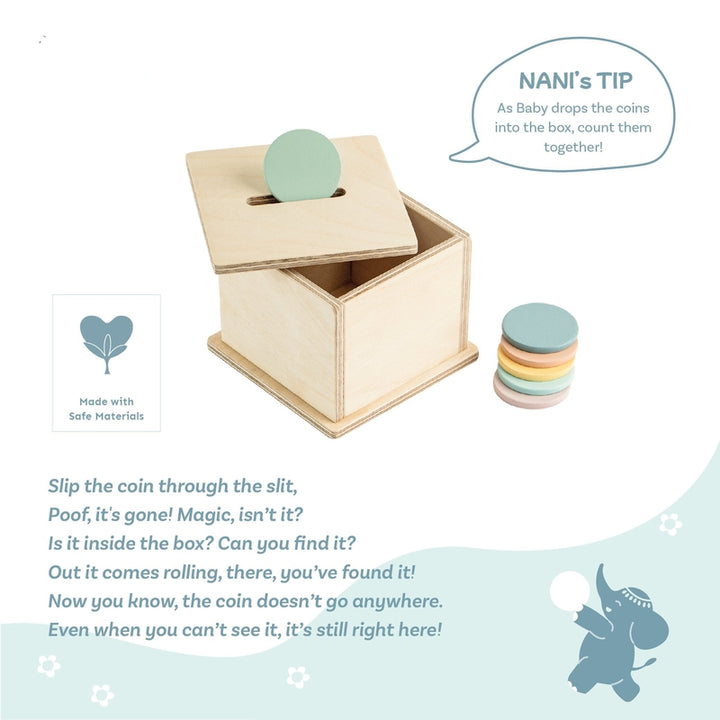 Montessori Wooden Coinbox