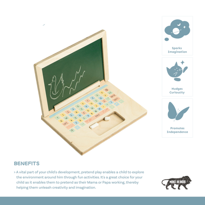 Montessori Wooden Laptop