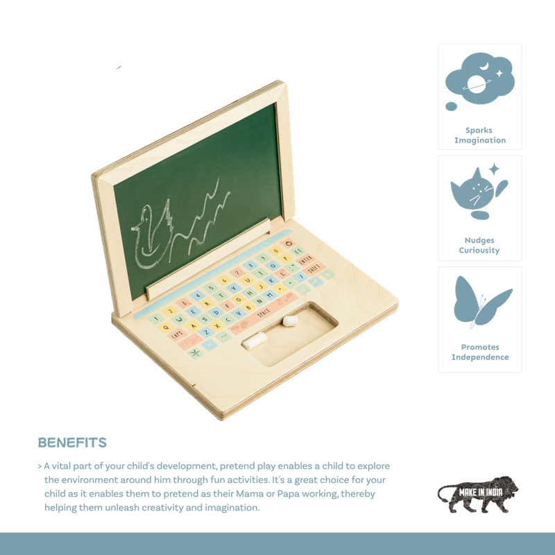 Montessori Wooden Laptop