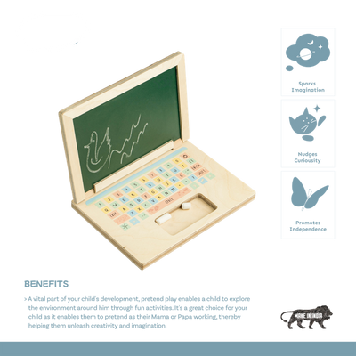 Montessori Wooden Laptop