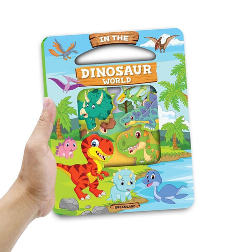 Dreamland Publications Window Cut Board Book - In the Dinosaurs world