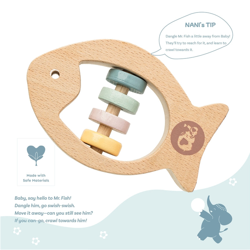 Mr. Fish Wooden Teether