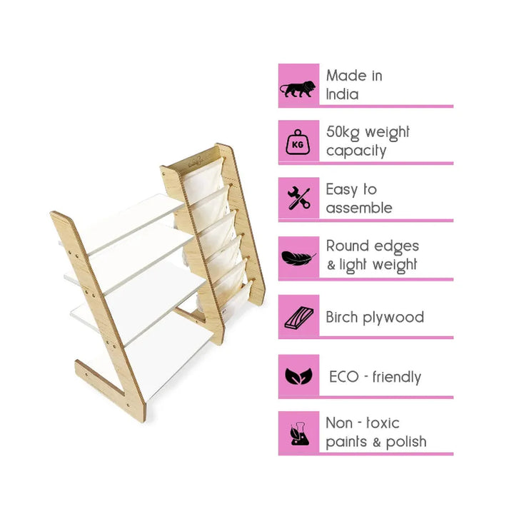 Woodbee Toys Multi Purpose Book Shelf (3-12 Years)