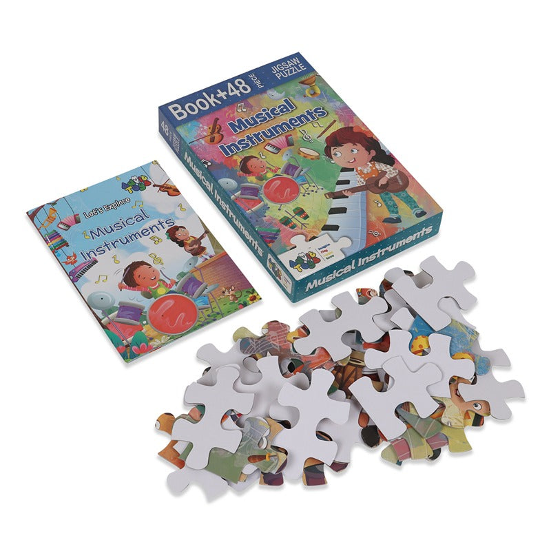 Musical Instruments - Jigsaw Puzzle (48 Piece + Educational Fun Fact Book Inside)