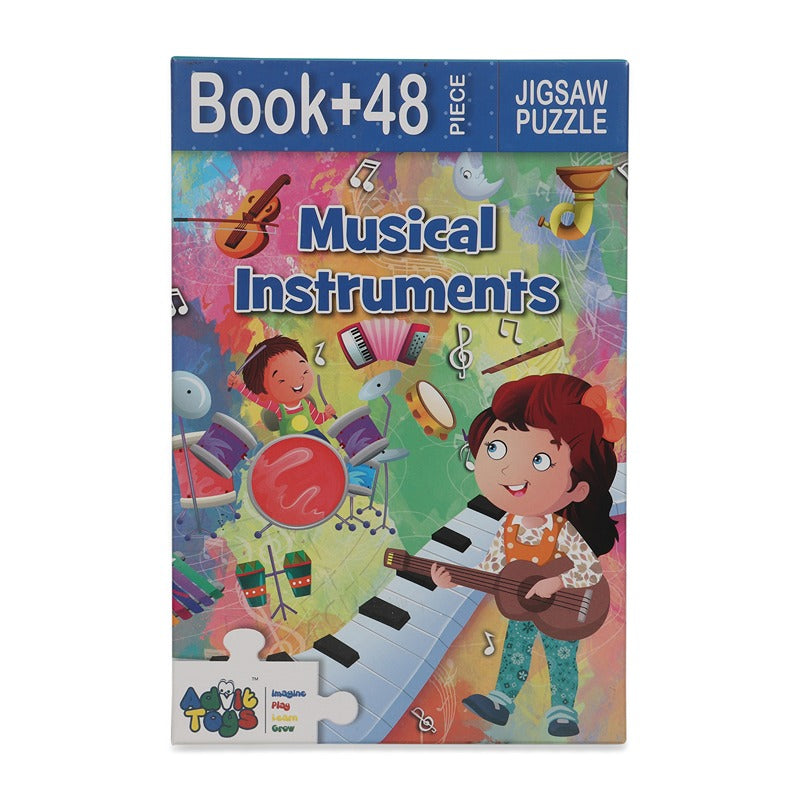 Musical Instruments - Jigsaw Puzzle (48 Piece + Educational Fun Fact Book Inside)