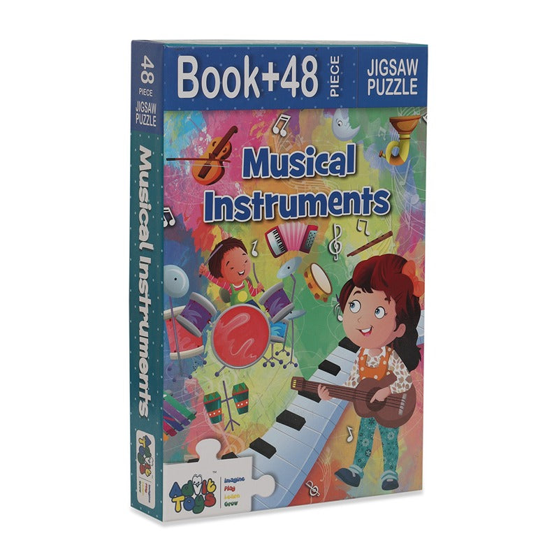 Musical Instruments - Jigsaw Puzzle (48 Piece + Educational Fun Fact Book Inside)