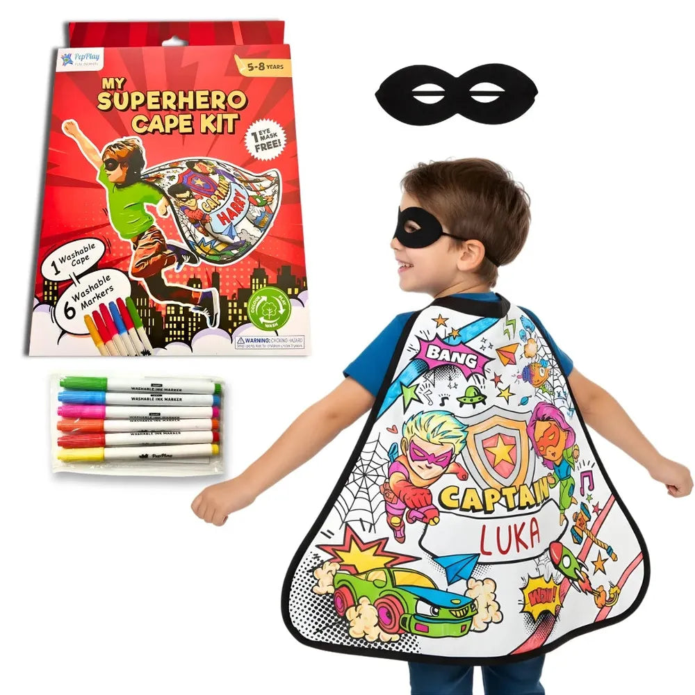 PepPlay Colour Your Superhero Cape | Colour, Wear & Pretend Play