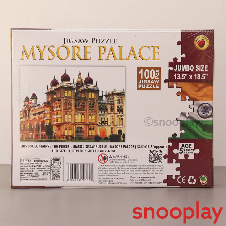 Applefun 'n' learn Mysore Palace Jigsaw Puzzle - 100 Pieces (5-8 Years)