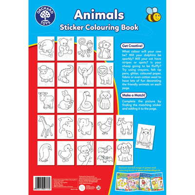 Animals Sticker Colouring Book