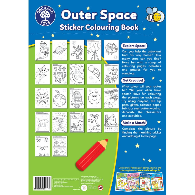 Outer Space Sticker Colouring Book