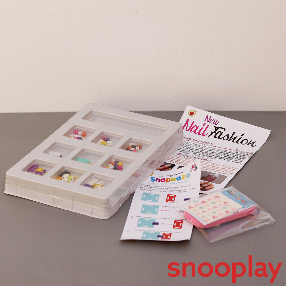 Applefun 'n' learn 2 In 1 DIY Snapeaze Jewellery with New Nail Fashion (5-12 Years)