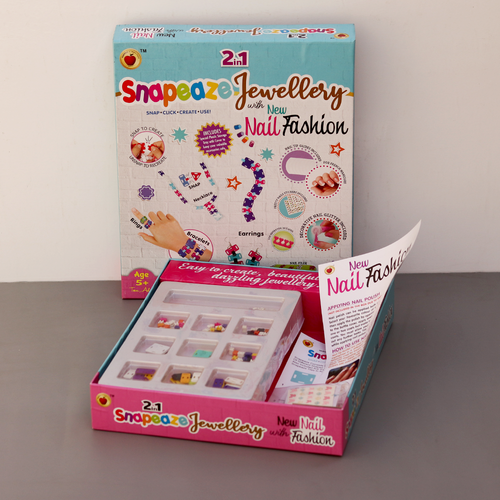 Applefun 'n' learn 2 In 1 DIY Snapeaze Jewellery with New Nail Fashion (5-12 Years)