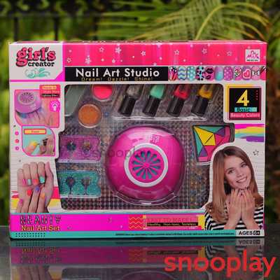 Nail Art Studio with Electronic Dryer for Kids | Pretend Play Toys - Small