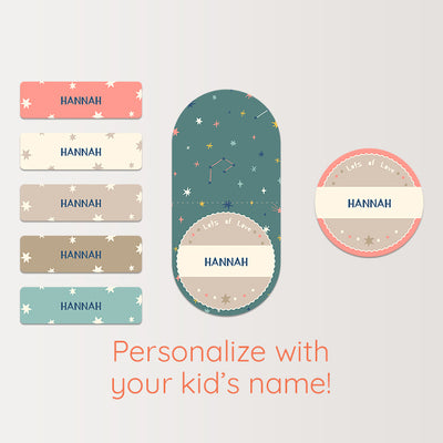 Personalised Name Stickers with Lamination (COD Not Available)