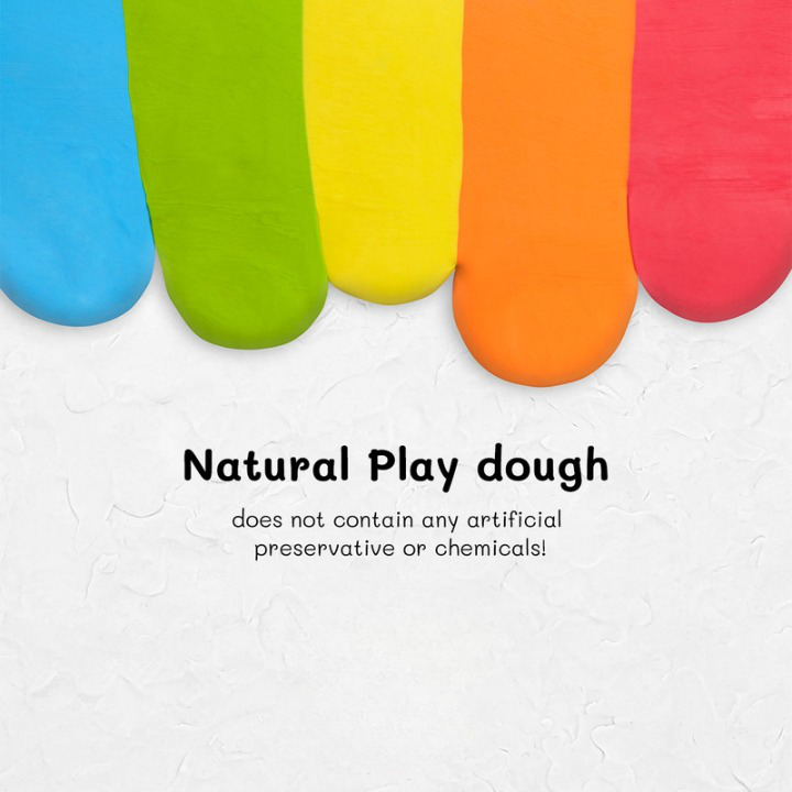 Natural Play Dough - 4 colours