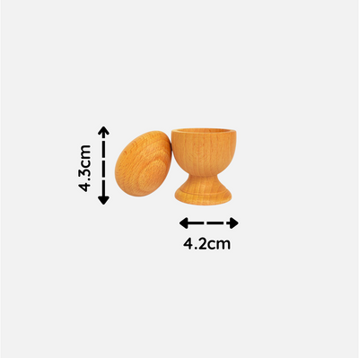 Natural Wooden Egg and Cup Set