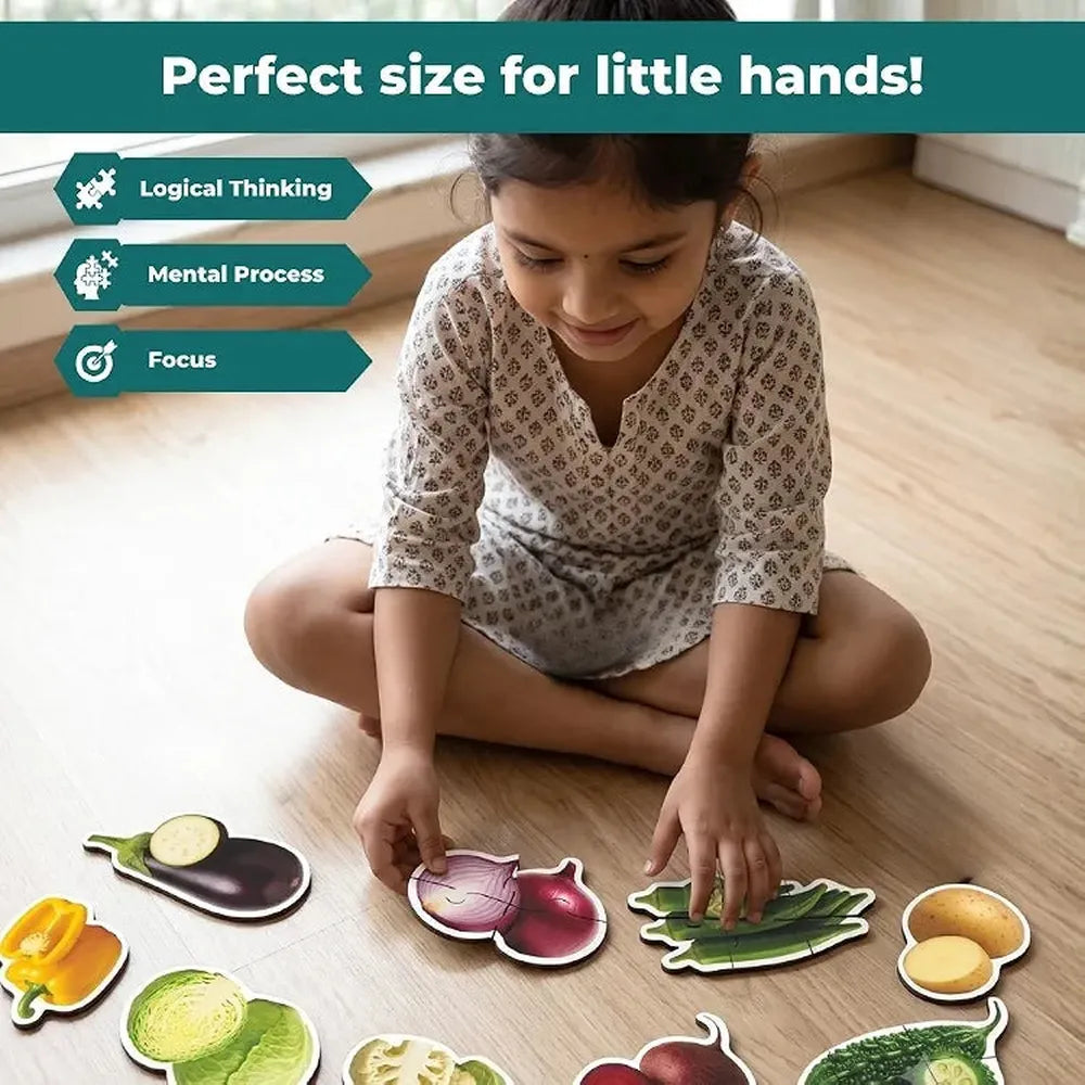 Toykraft Vegetables Puzzles – 4, 5 & 6 Piece Toddler Floor Puzzles