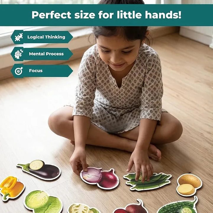 Toykraft Vegetables Puzzles – 4, 5 & 6 Piece Toddler Floor Puzzles