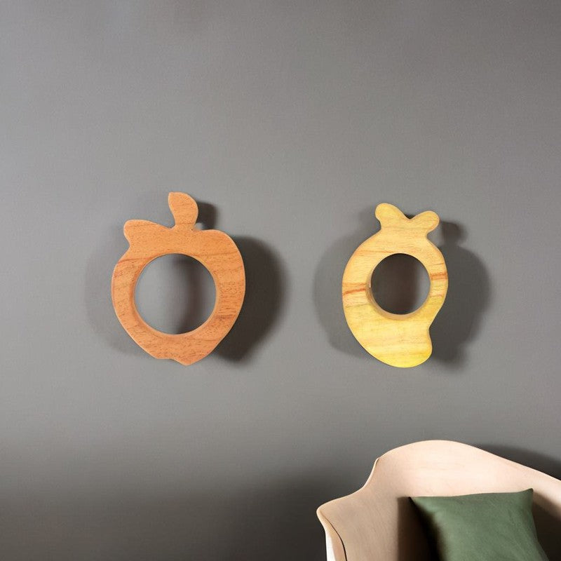 Apple and Mango Shaped Neem Wood Teethers (6-12 Months)