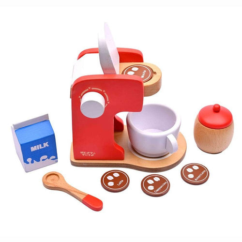 Nesta Toys Brew & Play: 9 Pieces Wooden Coffee Maker Pretend Play Set (3-7 Years)