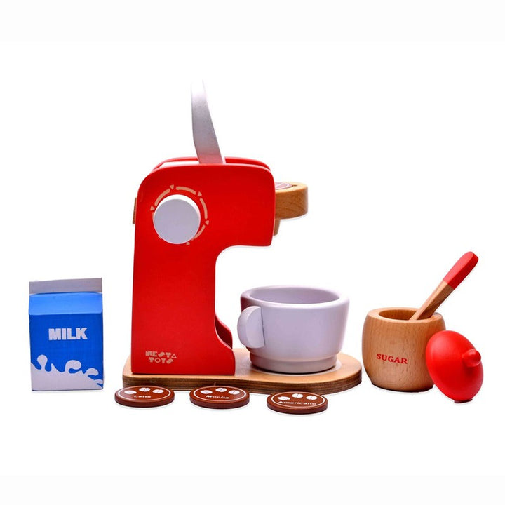 Wooden Coffee Maker Toy | Kitchen Cooking Toy | Pretend Play (3+ Years) - 9 Pcs