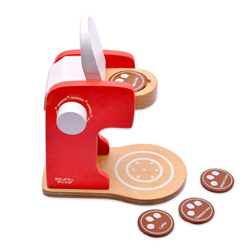 Wooden Coffee Maker Toy | Kitchen Cooking Toy | Pretend Play (3+ Years) - 9 Pcs