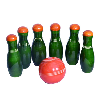 Small Wooden Bowling Set