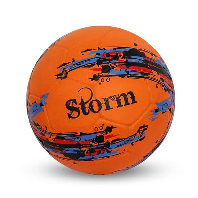 Nivia Football Size 3 (Orange) - Storm Moulded (3-6 Years)