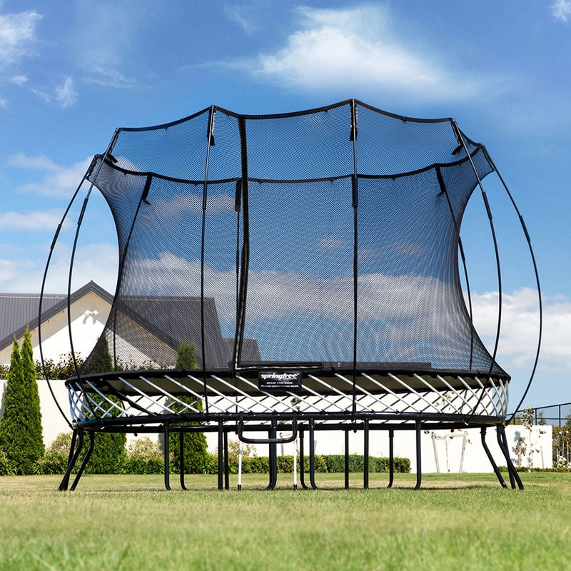 Medium Oval Trampoline with Enclosure (COD Not Available)