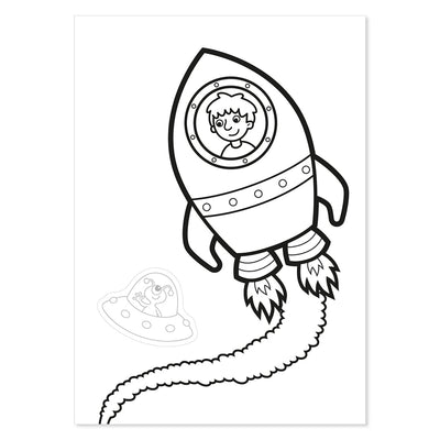 Outer Space Sticker Colouring Book