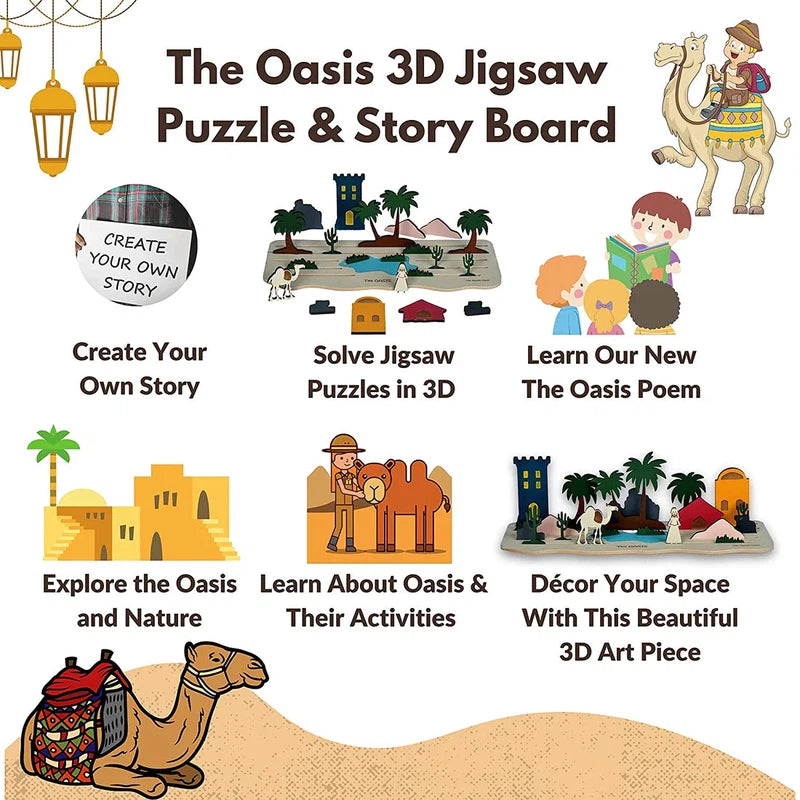 Jigsaw Puzzle - Oasis Wooden Theme Board