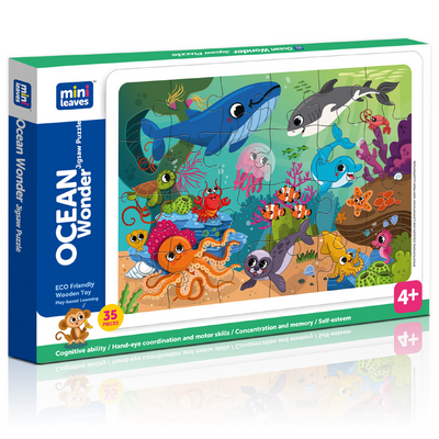 Ocean Animals 35 pieces wooden Jigsaw Puzzles