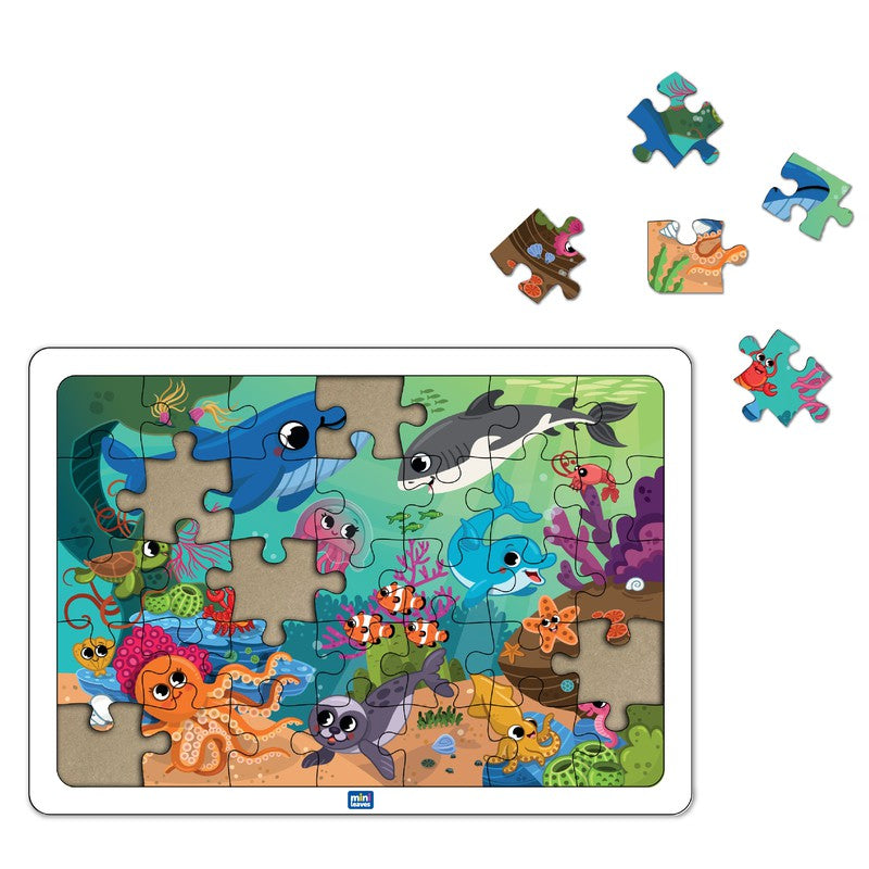 Ocean Animals 35 pieces wooden Jigsaw Puzzles