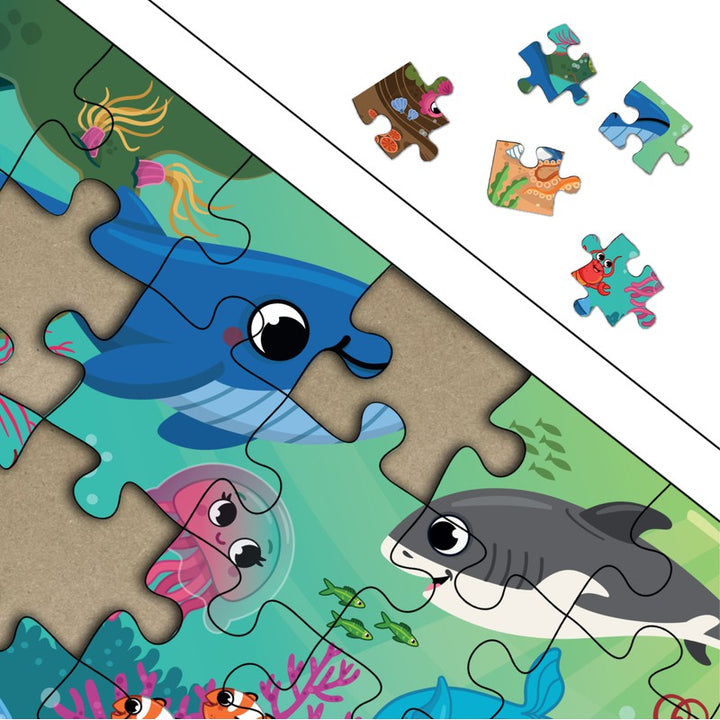 Ocean Animals 35 pieces wooden Jigsaw Puzzles