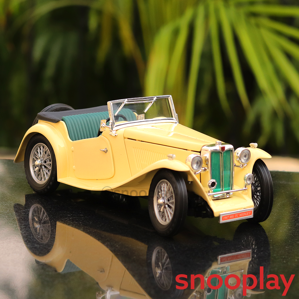 Official Licensed Diecast 1947 MG TC Midget Car with Openable Parts (Scale 1:18)