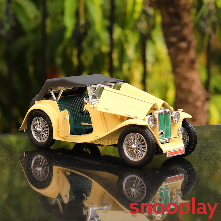 Official Licensed Diecast 1947 MG TC Midget Car with Openable Parts (Scale 1:18)