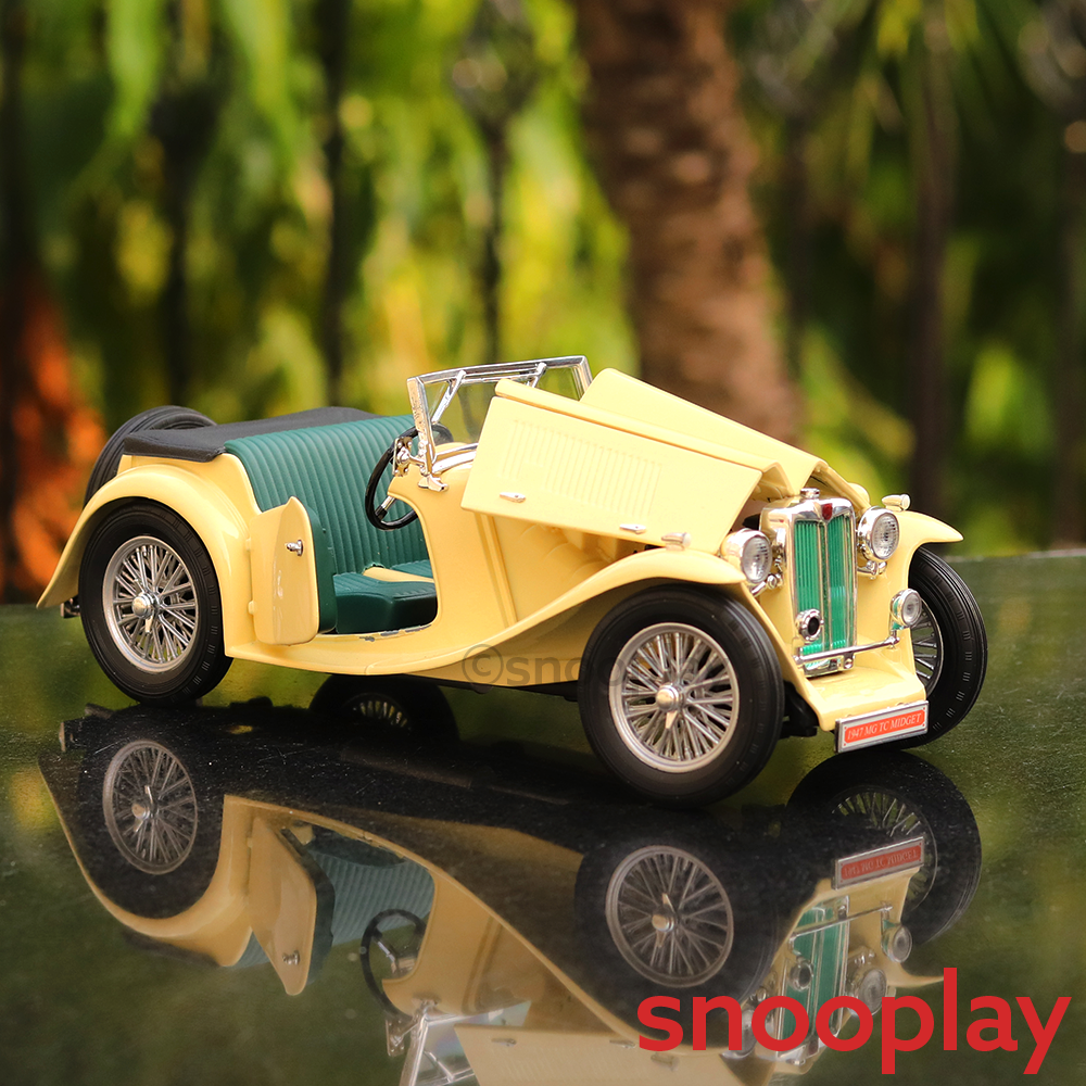 Official Licensed Diecast 1947 MG TC Midget Car with Openable Parts (Scale 1:18)