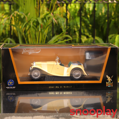 Official Licensed Diecast 1947 MG TC Midget Car with Openable Parts (Scale 1:18)